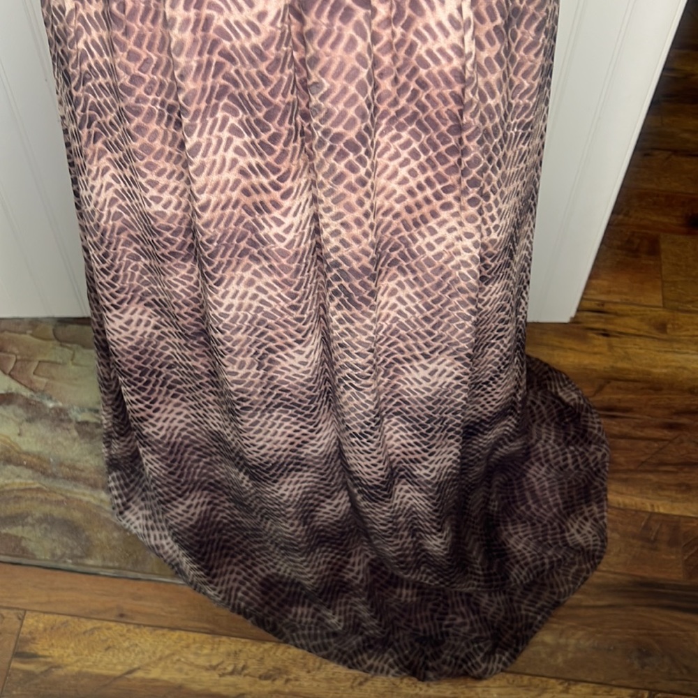 Donna Ricco Silk Beaded Maxi Halter Dress Size 6 - Picture 11 of 16